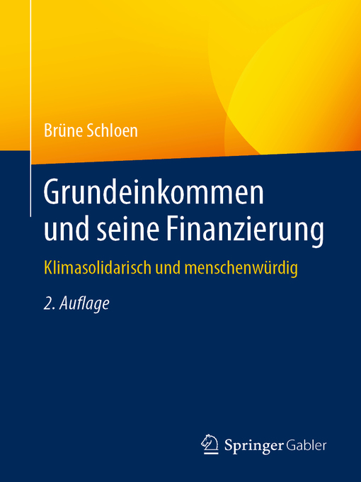 Title details for Grundeinkommen und seine Finanzierung by Brüne Schloen - Available